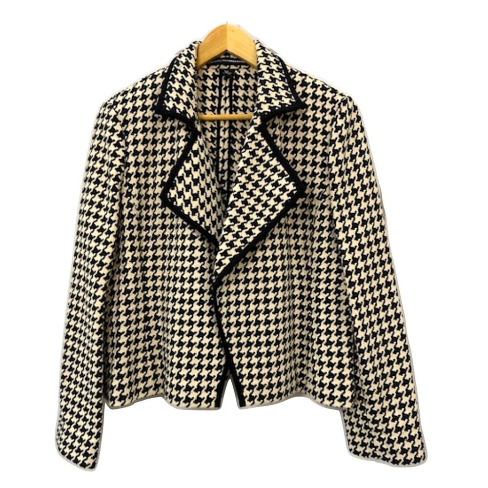 Houndstooth Black and White Blazer